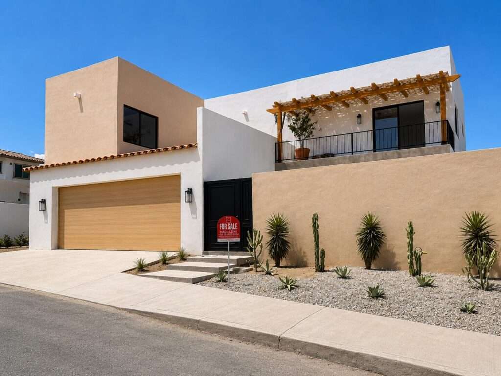 Cabo San Lucas Sjd-Inland/Golf:Gen Brand-new contemporary residence completed in May 2026, Casa al Parque offers 308.19 mÂ² of air-conditioned living space and 561.52 mÂ² total construction in San JosÃ© del Cabo. This four-bedroom home plus maid's quarters combines modern Baja architecture with functional family living, featuring open-concept interiors, high ceilings, natural light, porcelain floors, Rosa Morada wood carpentry, granite kitchen countertops, marble bathroom finishes, pool, landscaped outdoor areas, and a spacious rooftop terrace prepared for jacuzzi, pergola, BBQ, and lounge area. Ideally located within close proximity to Fonatur Park, golf courses, downtown, beaches, schools, restaurants, and hotels. – 12 Vialidad 2, San Jose del Cabo, BS