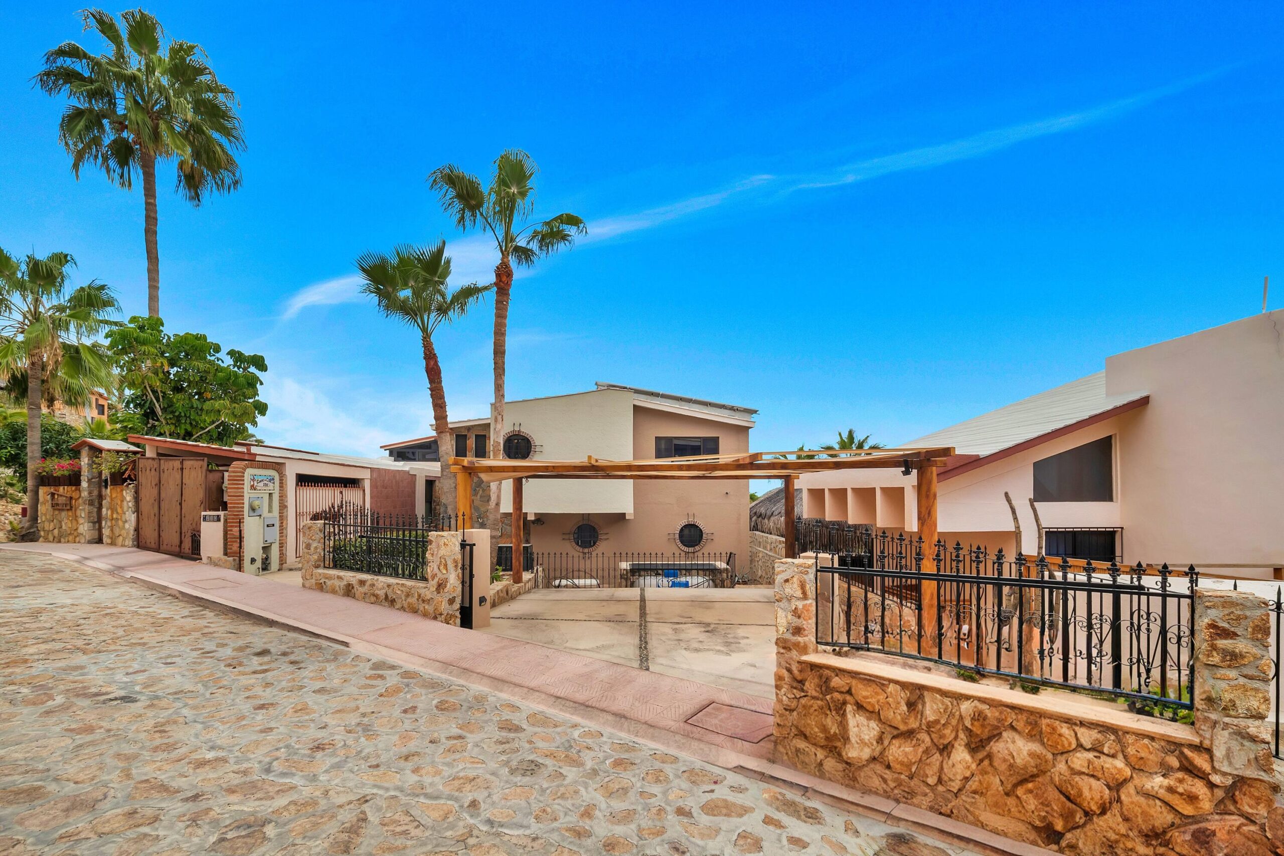 Cabo San Lucas Pedregal Csl This truly one of a kind 2 bedroom, 2 baths residence is located in the prestigious guard gated community of Pedregal, Cabo San Lucas. The main level features the living, dining, kitchen and spa areas. Two spacious bedrooms are located on the ground floor. One of the bedrooms can easily be converted into two, offering the potential for additional space and customization. The property also features a sizeable private backyard, ideal to entertain friends and family with the potential to add a dipping pool. Perfectly situated just minutes from the Marina and downtown Cabo San Lucas, the property provides easy access to dinning, shopping and entertainment. A short distance to the iconic Medano Beach. This home ideal for full time living or rental investment opportunities. for sale