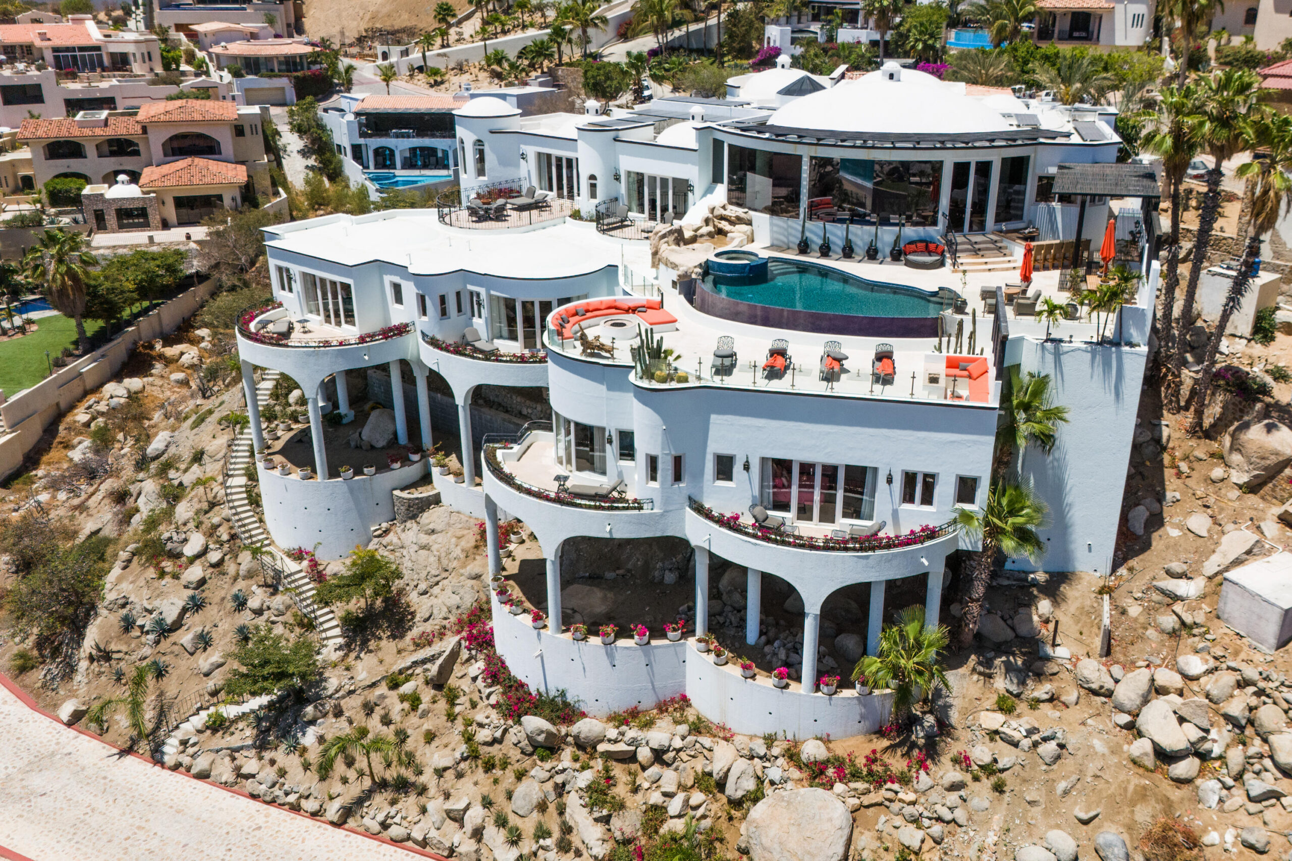 Cabo San Lucas Pedregal Csl Located in the prestigious gated community of Pedregal, Casa Buzzard is a rare opportunity to own a large scale ocean for sale