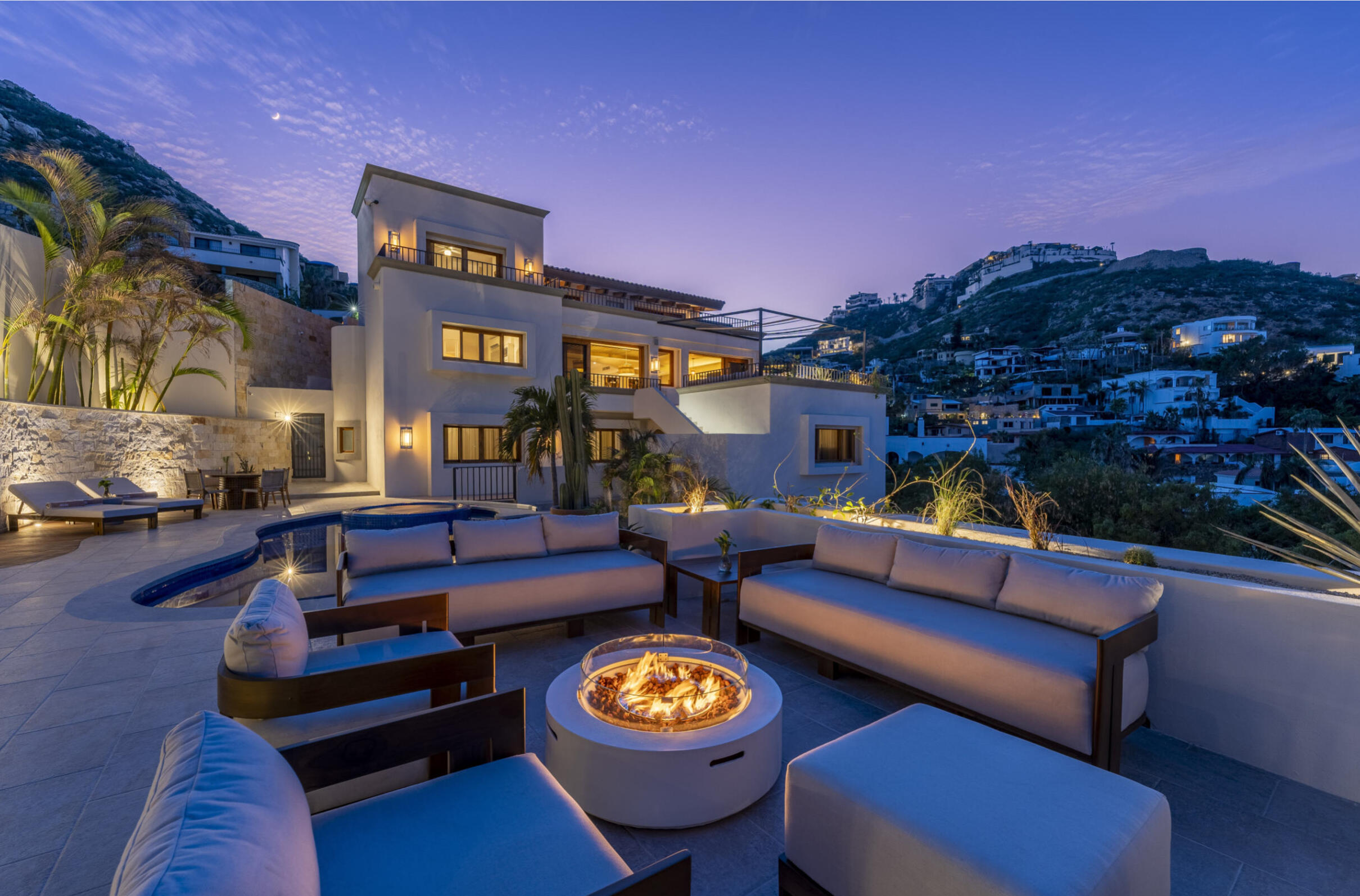 Cabo San Lucas Pedregal Csl Where the Pacific becomes your private theater.Perched on the cliffs of El Pedregal, Milichichi is a rare convergence of architectural precision and raw natural drama. From every level of this four-story residence, the Pacific stretches endlessly before you -- and during the season, whales breach and call close enough to hear from the comfort of your deck. This is not a for sale