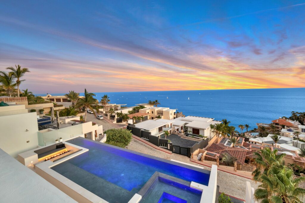 Cabo San Lucas Pedregal Csl Where the Pacific becomes your private theater.Perched on the cliffs of El Pedregal, Milichichi is a rare convergence of architectural precision and raw natural drama. From every level of this four-story residence, the Pacific stretches endlessly before you -- and during the season, whales breach and call close enough to hear from the comfort of your deck. This is not a – Casa Aqua, Cabo San Lucas, BS