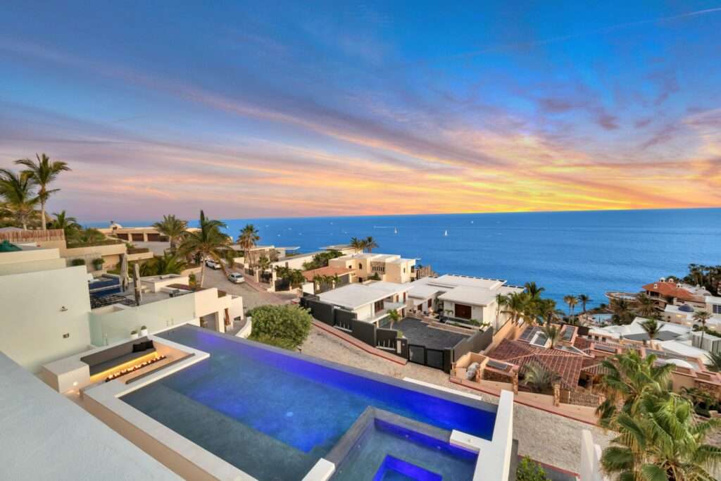 Cabo San Lucas Pedregal Csl Where the Pacific becomes your private theater.Perched on the cliffs of El Pedregal, Milichichi is a rare convergence of architectural precision and raw natural drama. From every level of this four-story residence, the Pacific stretches endlessly before you -- and during the season, whales breach and call close enough to hear from the comfort of your deck. This is not a – Camino de los Gatos Lot 9, Cabo San Lucas, BS